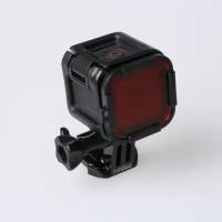 Пластиковый подводный фильтр для GoPro Session 4/5, красный