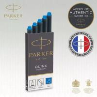 Картридж Parker Quink Z11 (CW1950383) синие чернила смывающиеся для ручек перьевых (5шт) (CW1950383)