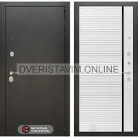 Дверь Лабиринт SILVER 22 - Белый софт металлическая. Сторона открывания: Правая, Размер короба - 960*2050 мм (SILVER / Сильвер)