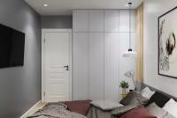 Дверь в комнату, межкомнатная дверь в спальню Оскар, Цвет белый ясень, 800х2000 мм ( комплект: полотно + коробочный брус + наличники )