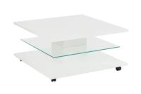Журнальный стол ТриЯ Diamond, 80х40х80 см, цвет белый глянец