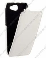 Кожаный чехол для Explay HD Quad Aksberry Protective Flip Case (Белый)