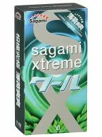 Презервативы Sagami Xtreme Mint с ароматом мяты - 10 шт