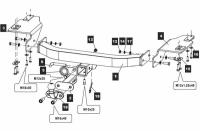 Фаркоп Baltex для Toyota Land Cruiser Prado 120 2002-2009 с нержавеющей накладкой. Быстросъемный крюк