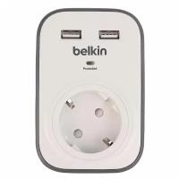 Сетевой фильтр Belkin 1 розетка/2xUSB, макс 306Дж (BSV103vf)