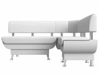 Кухонный угловой диван Лига Диванов Альфа правый угол Экокожа Белый