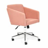 Кресло Tetchair MILAN хром, флок, розовый, 137