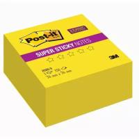 Стикеры Post-it 76х76 мм желтые неоновые 350 листов в упаковке