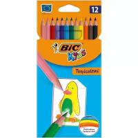 Карандаши цветные Bic Tropicolors 12 цветов шестигранные