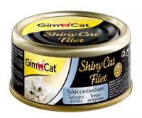 Gimcat Консервы для кошек GimCat ShinyCat Filet из тунца с анчоусами, 70 гр, 24 шт