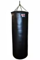 Боксёрский мешок подвесной (тент), 130*40 см, 55 кг, чёрный (влагостойкий)