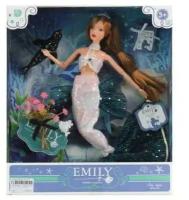 Кукла ABtoys Emily Русалочка (светлое платье, темный хвост) аксессуары, 30см WJ-12677