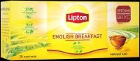 Чай черный LIPTON English Breakfast байховый, 25пак