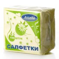 Салфетки желтые 1-слойные, 100 штук, 24*24 см