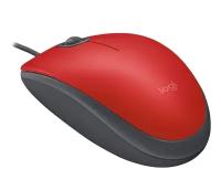 Мышь Logitech Mouse M110 Silent USB Red Ret