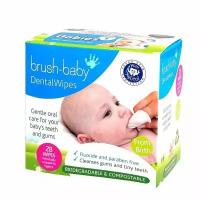 Brush-Baby DentalWipes Салфетки влажные детские для зубов и ротовой полости с 0 до 16 месяцев №20