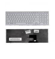 Keyboard / Клавиатура для ноутбука Sony Vaio, белая с рамкой, гор. Enter