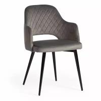 Кресло VALKYRIA (mod. 711), ткань/металл, 55х55х80 см, высота до сиденья 48 см, серый barkhat 26/черный