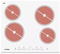 Электрическая варочная панель Hyundai HHE 6450 WG (белый)