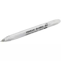 2221-2 / 140655 Ручка шариковая PenSan "Global" черная, 0,5мм, штрих-код