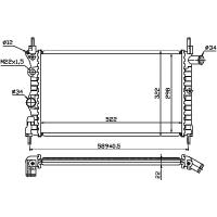 STELLOX 10-25223-SX (03054013 / 1025223_SX / 1300091) радиатор системы охлаждения\ Opel (Опель) kadett 1.3-1.6 90-91