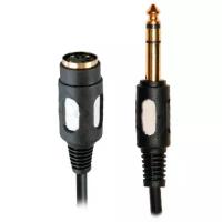 Кабель-переходник Luxmann 421-051-1 6.3 St (M)-5Din jack(F) 0.3м (Черный)