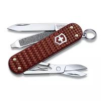 Нож-брелок Victorinox Classic SD Precious Alox, 58 мм, 5 функций, "Hazel Brown" (подар. упаковка)