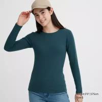 HEATTECH Extra Warm Cotton Термо рубашка с длинными рукавами, темно-зеленый, M