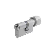 Цилиндровый механизм DOORLOCK Standard Z45xK45мм PN матовый никель с поворотной кнопкой, 3 ключа