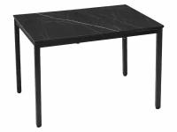 Кухонный стол Первый Мебельный Норд Черный мрамор / Черный, металл