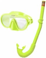 Комплект для плавания ADVENTURER SWIM (маска с трубкой) Цвет Зелёный INTEX 55642