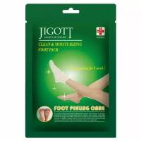 Jigott Отшелушивающие пилинг-носочки / Clean & Moisturizing Foot Pack, 1 пара