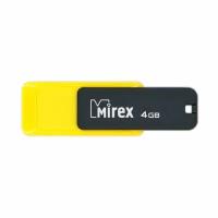 Флешка 4GB Mirex City, USB 2.0, Желтый (13600-FMUCYL04)