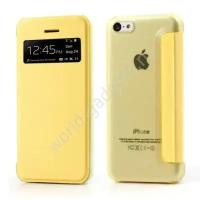 Тонкий чехол с окном для iPhone 5C (желтый)