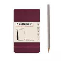 Блокнот в точку Leuchtturm Reporter Notepad Pocket 188 стр., твердая обложка винный