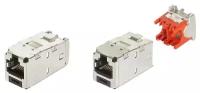 PANDUIT CJS5E88TGY Универсальный модуль Mini-Com®, медный, экранированный, категория 5e, 8-позиционный, 8-проводной (8P8C), тип TG