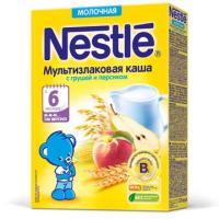 Мультизлаковая каша с грушей и персиком Nestle молочная, 220 г