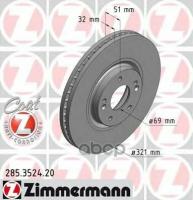 Диск Тормозной Zimmermann арт. 285.3524.20