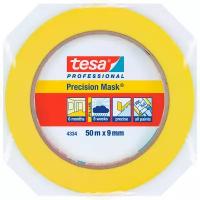 Лента малярная Tesa для четкого края желтая 9 мм 50 м