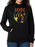 Худи DreamShirts Studio AC/DC / Эй-си Ди-си / Винтаж / Толстовка Женская Черная 54