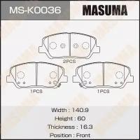 Колодки тормозные Hyundai i30 11-; Kia Ceed (JD) 12-, Cerato 13- R16", Optima R17" передние Masuma