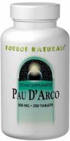 Source Naturals Pau D'Arco (Кора муравьиного дерева) 500 мг 250 таблеток