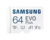 SAMSUNG EVO Plus MicroSD 64GB Class 10 U1 (R/W 130 MB/s) + SD адаптер