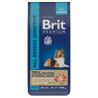 Brit Premium Dog Sensitive сухой корм для собак с чувствительным пищеварением Ягненок, 1 кг