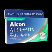 Контактные линзы, Алкон, AIR OPTIX plus HydraGlyde for Astigmatism, дневной/пролонгированный, +2,50, -2,25/ 090/, 14,5, 8,7, 3 шт