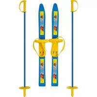Лыжи детские олимпик Цикл -спорт Снегири 66/75 см, с палками