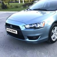 Бампер передний в цвет кузова Mitsubishi Lancer X Митсубиси Лансер 10 A86 - AQUA - Голубой