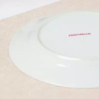 Доляна Тарелка керамическая десертная Доляна «Сакура», d=19 см, цвет белый