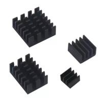 Комплект черных радиаторов для Raspberry PI 4B (4 шт), 14x14x6, 15x10x5, 9x9x5 мм, 7x7x5, алюминиевые