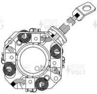 Узел Щеточный Стартера Для А/М Chevrolet Captiva C100 (06-)/Opel Antara (06-) 2.0D STARTVOLT арт. VBS0507